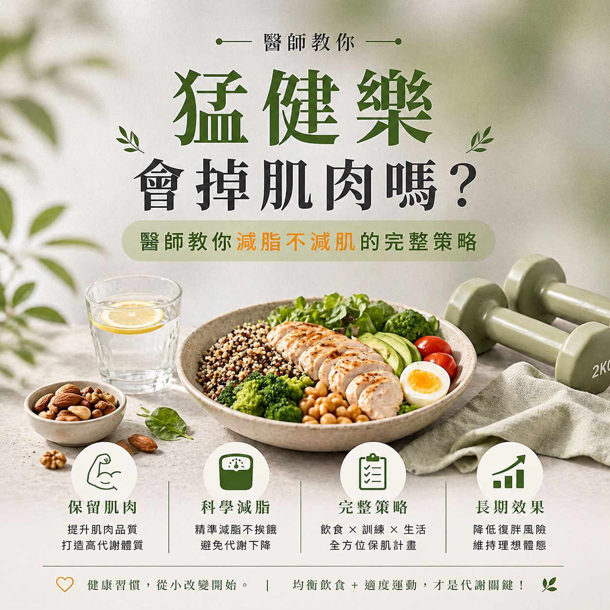 猛健樂會掉肌肉嗎？