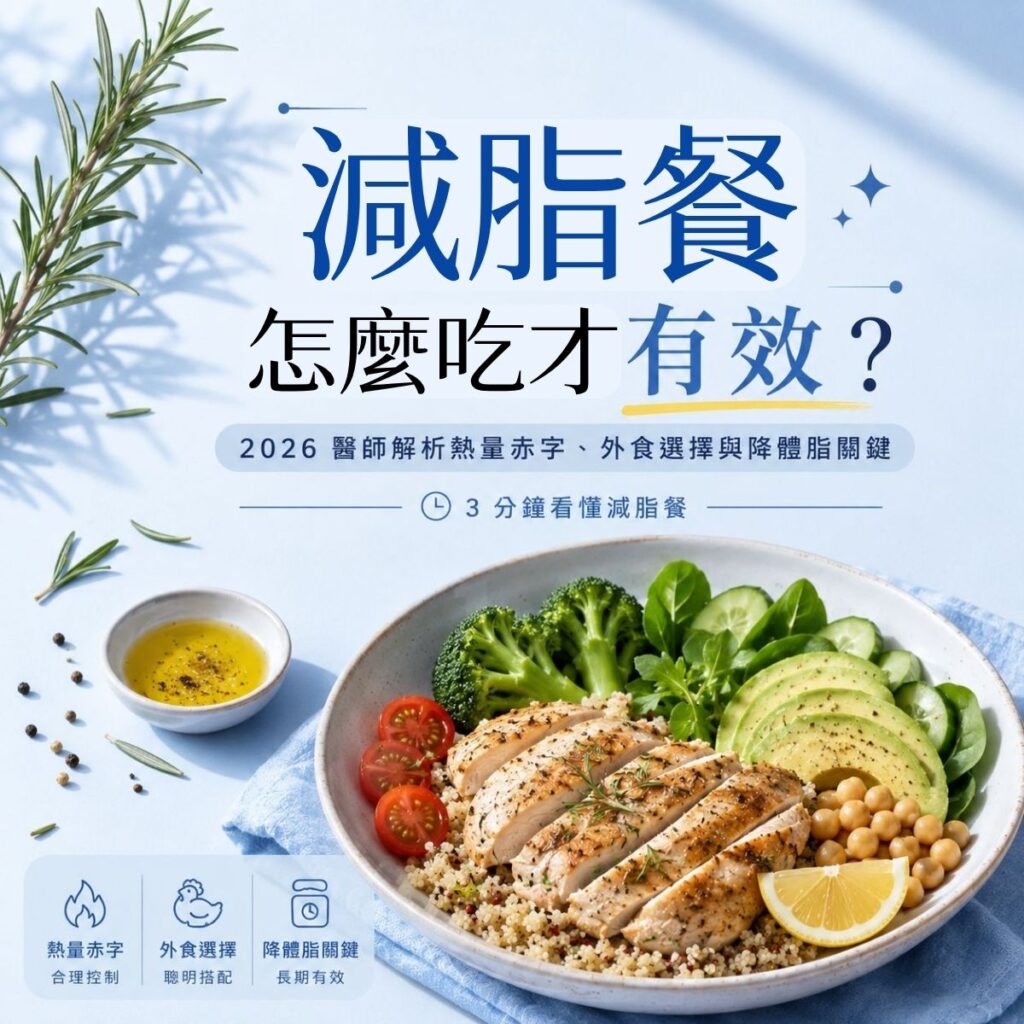 許書華醫師於書心健康管理診所減重門診示範減脂餐示意