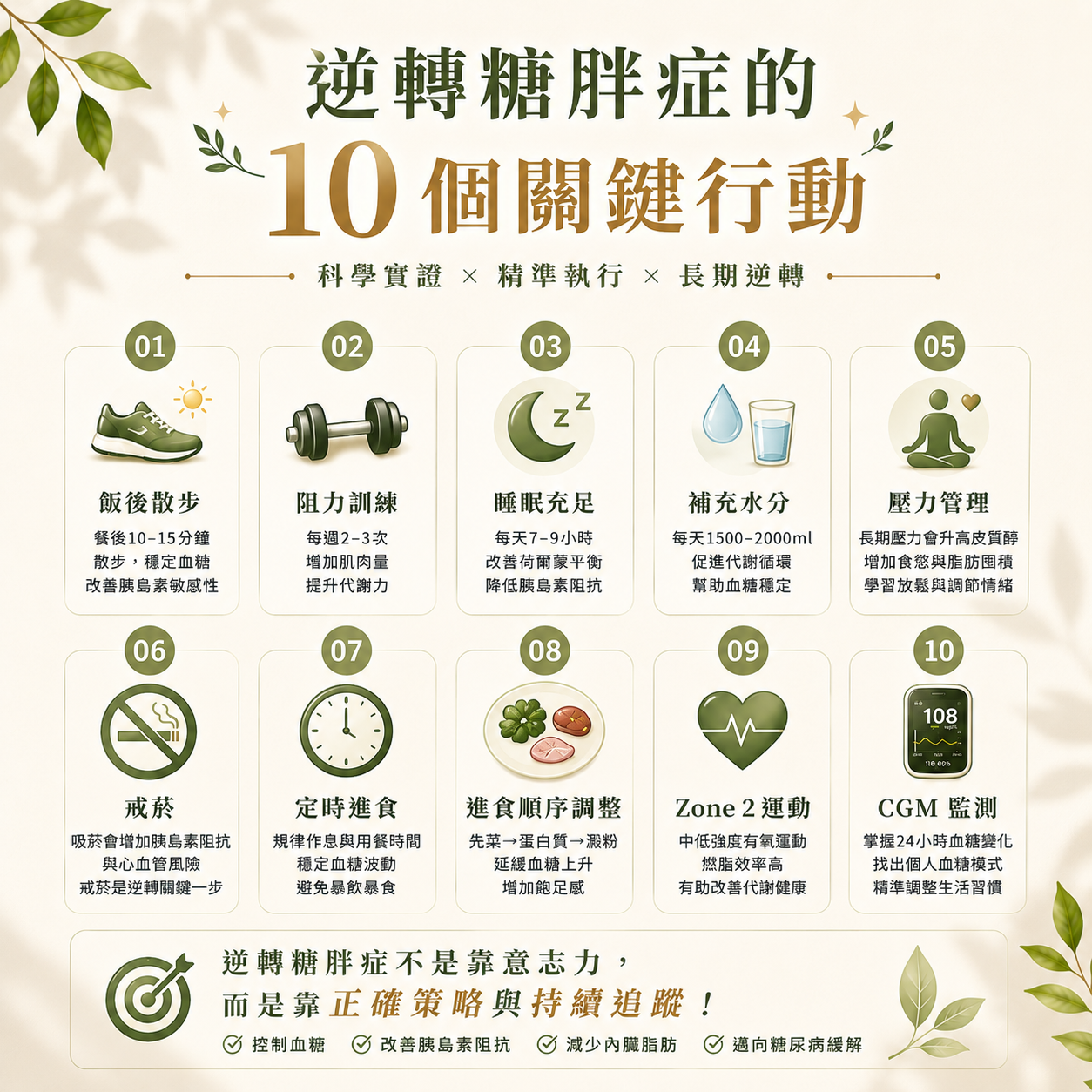 逆轉糖胖症的10個關鍵行動
